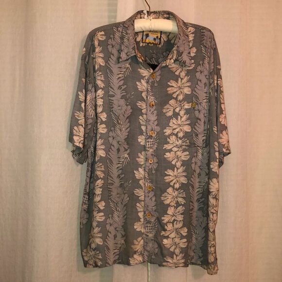 Imprints Sports XXL Button Down Casual Floral Hawaiian Short Sleeve Shirt - Picture 1 of 12